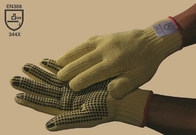 100 % Kevlar one-side PVC dotted glove,cut resistance,Non-slip,Puncture resistance,Gauge10
