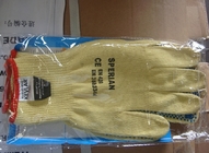 100 % Kevlar one-side PVC dotted glove,cut resistance,Non-slip,Puncture resistance,Gauge10